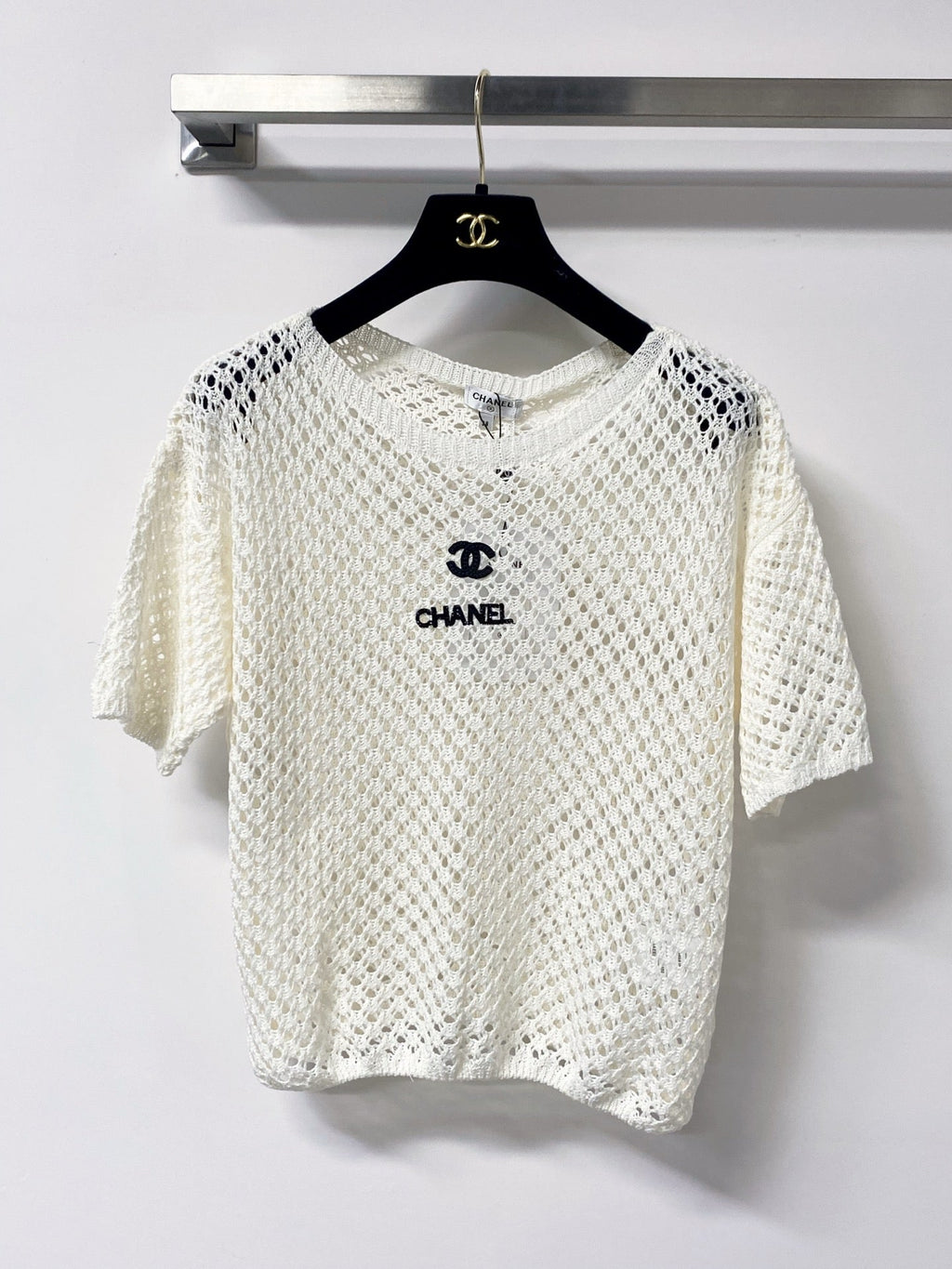CHANEL 26S SHORT-SLEEVE KNIT TOP 1306