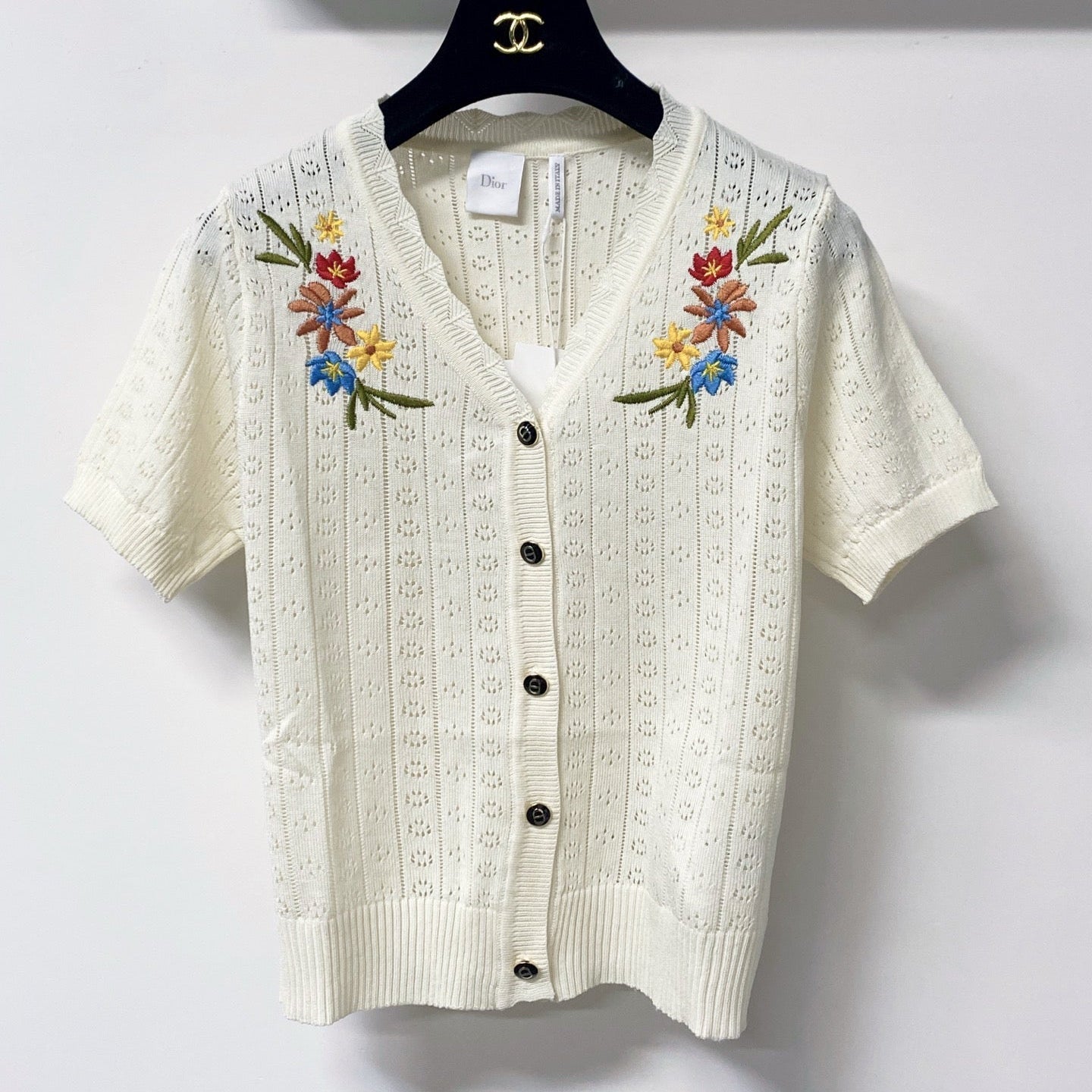 DIOR 26S SHORT-SLEEVE KNIT CARDIGAN 1299