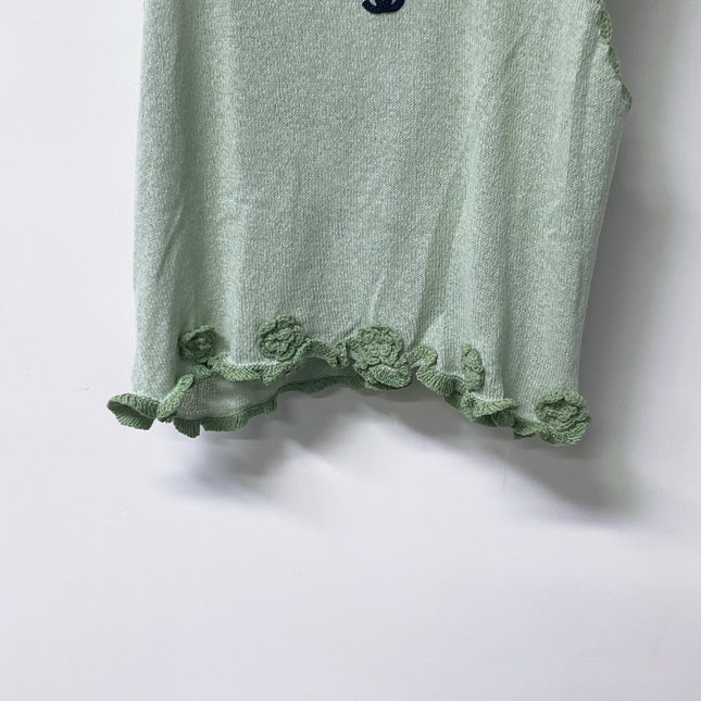 26S TRIM SLEEVELESS KNIT TOP 1642