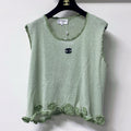 26S TRIM SLEEVELESS KNIT TOP 1642
