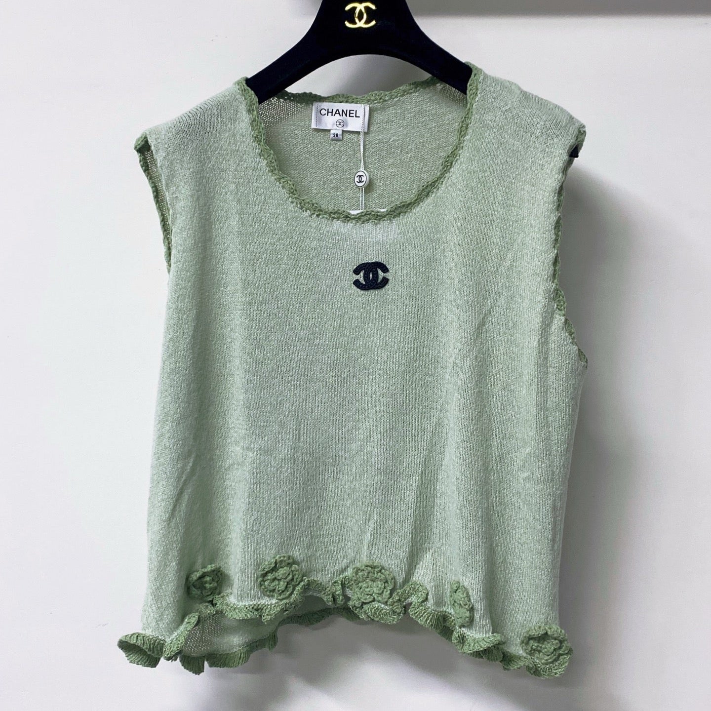 26S TRIM SLEEVELESS KNIT TOP 1642