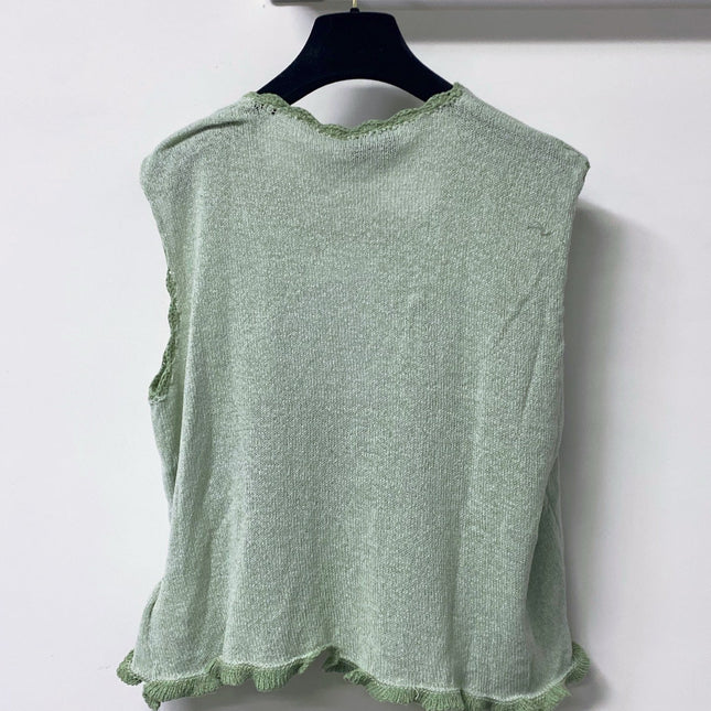 26S TRIM SLEEVELESS KNIT TOP 1642