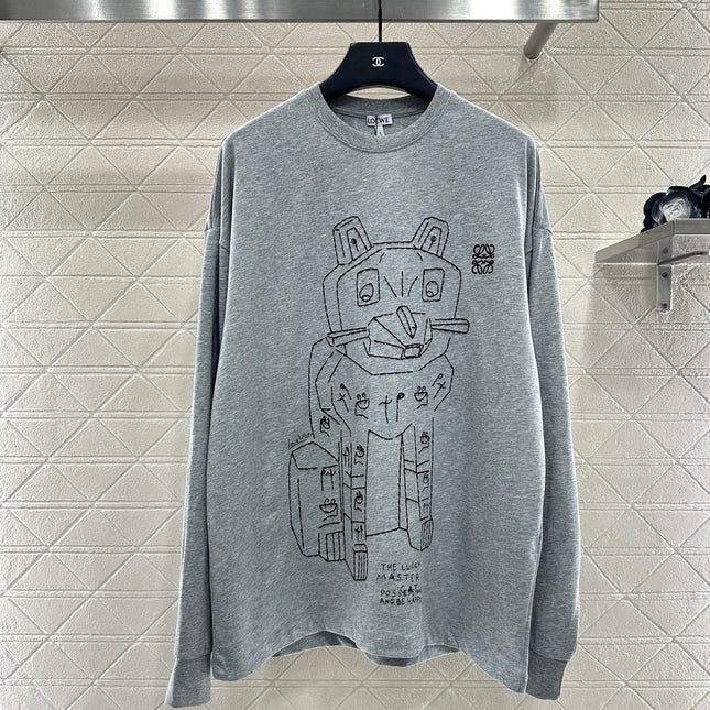 LOEWE LONG-SLEEVE CREW NECK T-SHIRT STYLE 237