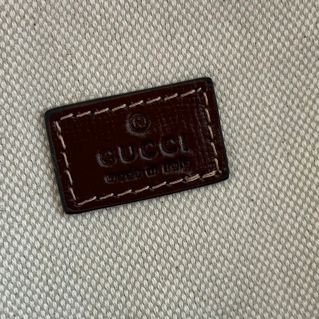 GUCCI 25S SUPREME BACKPACK 41 CM IN BROWN MIX BEIGE CALFSKIN