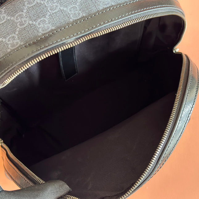 GUCCI 25S SUPREME BACKPACK 41 CM IN DARK SLATE GRAY CALFSKIN