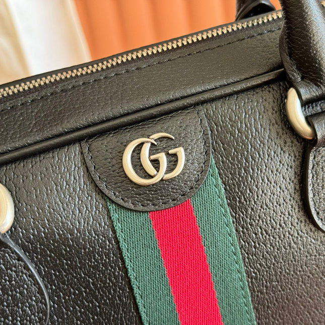 GUCCI 25S OPHIDIA LARGE DOCUMENT CASE 40 CM IN BLACK CALFSKIN