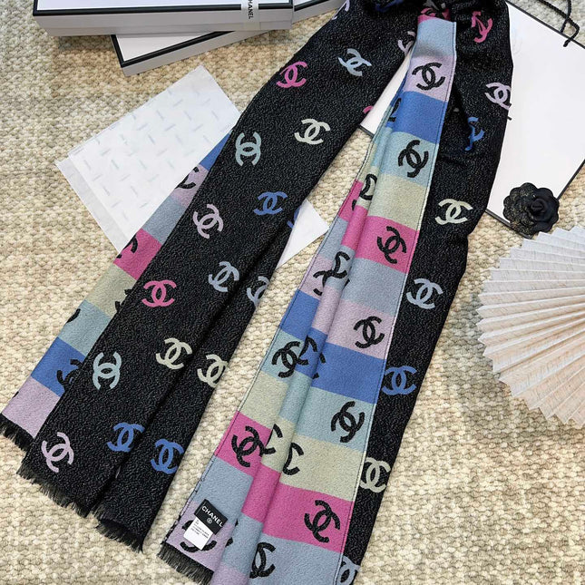 CHANEL 25S SCARF 187 IN CASHMERE 876277