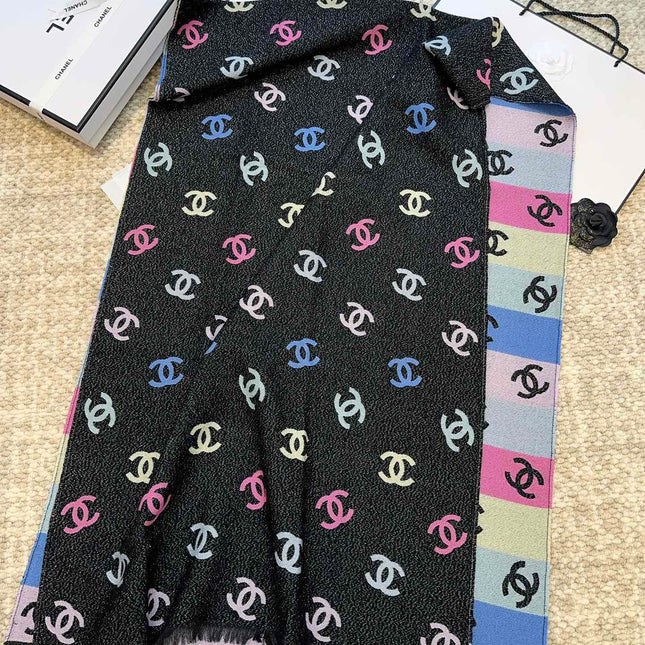 CHANEL 25S SCARF 187 IN CASHMERE 876277