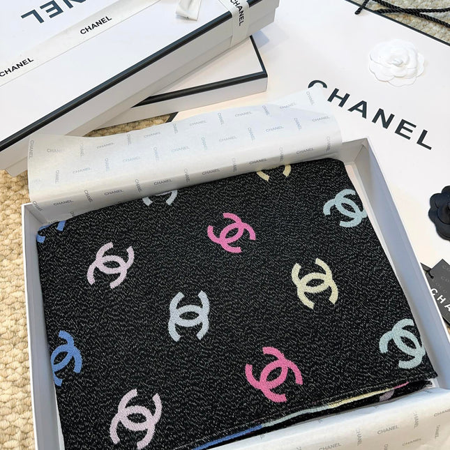 CHANEL 25S SCARF 187 IN CASHMERE 876277