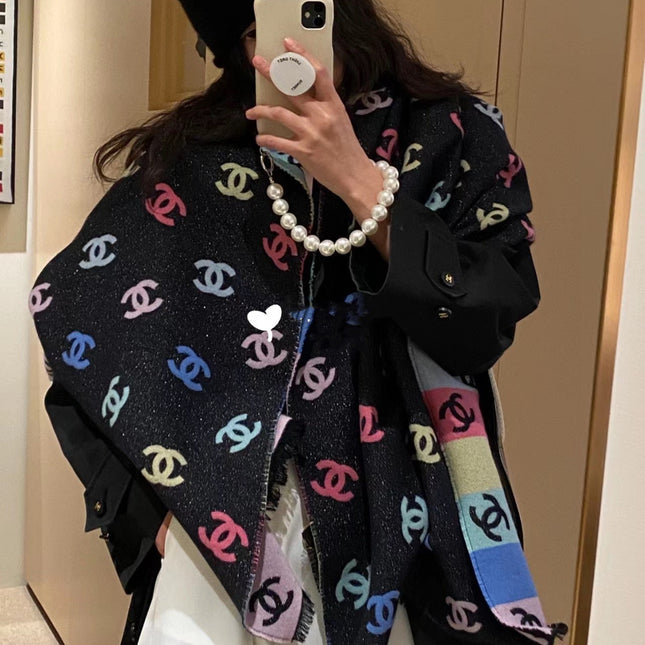 CHANEL 25S SCARF 187 IN CASHMERE 876277