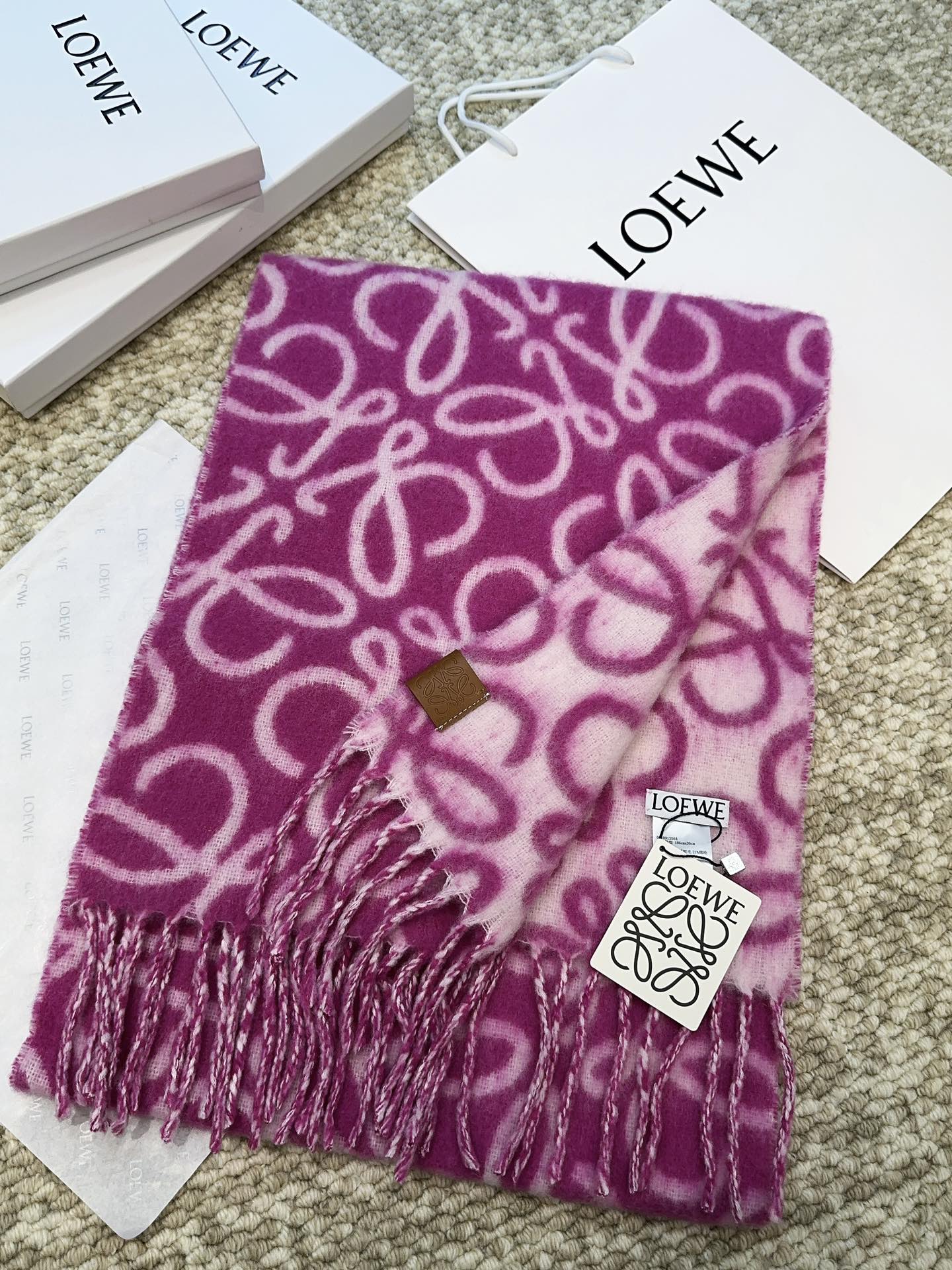 LOEWE 26S SCARF 186 IN WOOL MOHAIR 485341