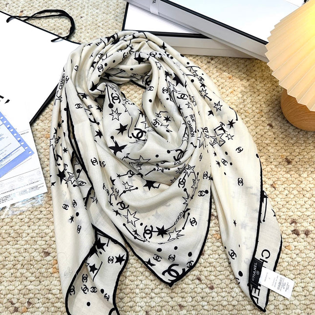 CHANEL 25S SCARF 140 CM IN CASHMERE SILK 943919