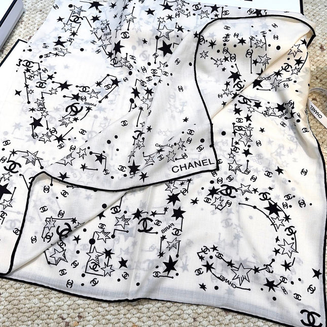 CHANEL 25S SCARF 140 CM IN CASHMERE SILK 943919