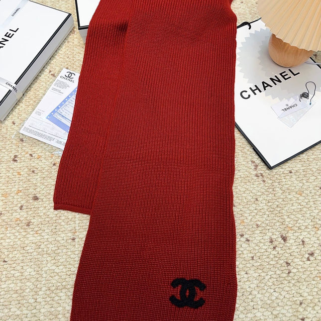 CHANEL 25S SCARF 175 IN WOOL 991921