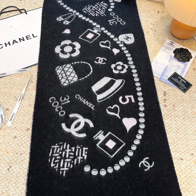 CHANEL 25S SCARF 203 CM IN CASHMERE 943933