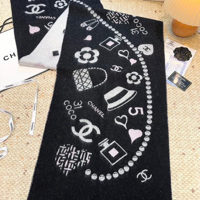 CHANEL 25S SCARF 203 CM IN CASHMERE 943933
