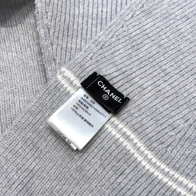 CHANEL 25S SCARF 175 IN CASHMERE 932234