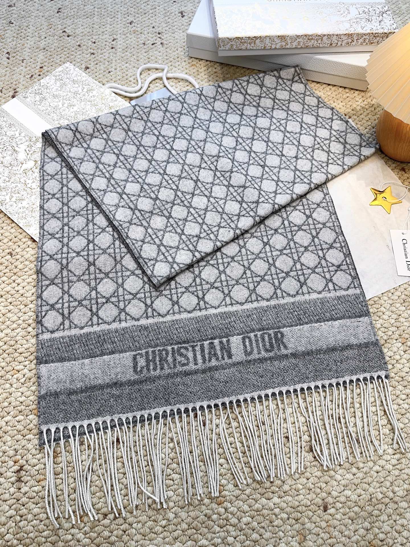 DIOR 26S SCARF 202CM IN CASHMERE 136514