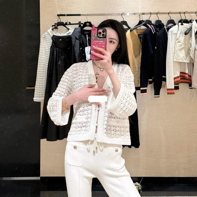 CHANEL 25S OPEN-KNIT CARDIGAN 617