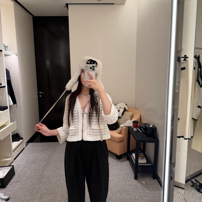 CHANEL 25S OPEN-KNIT CARDIGAN 617