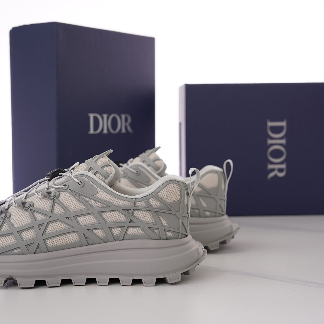 CD B31 SNEAKER BEIGE AND GRAY MESH FABRIC