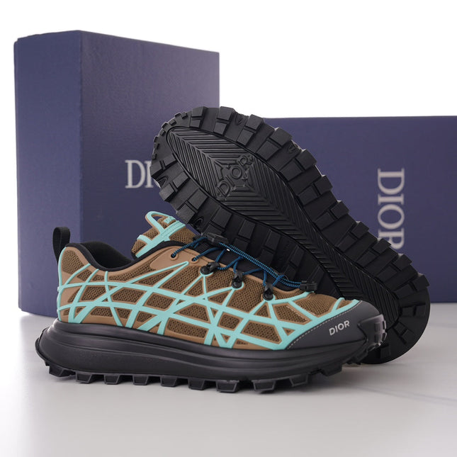 CD B31 SNEAKER BROWN AND MINT MESH FABRIC