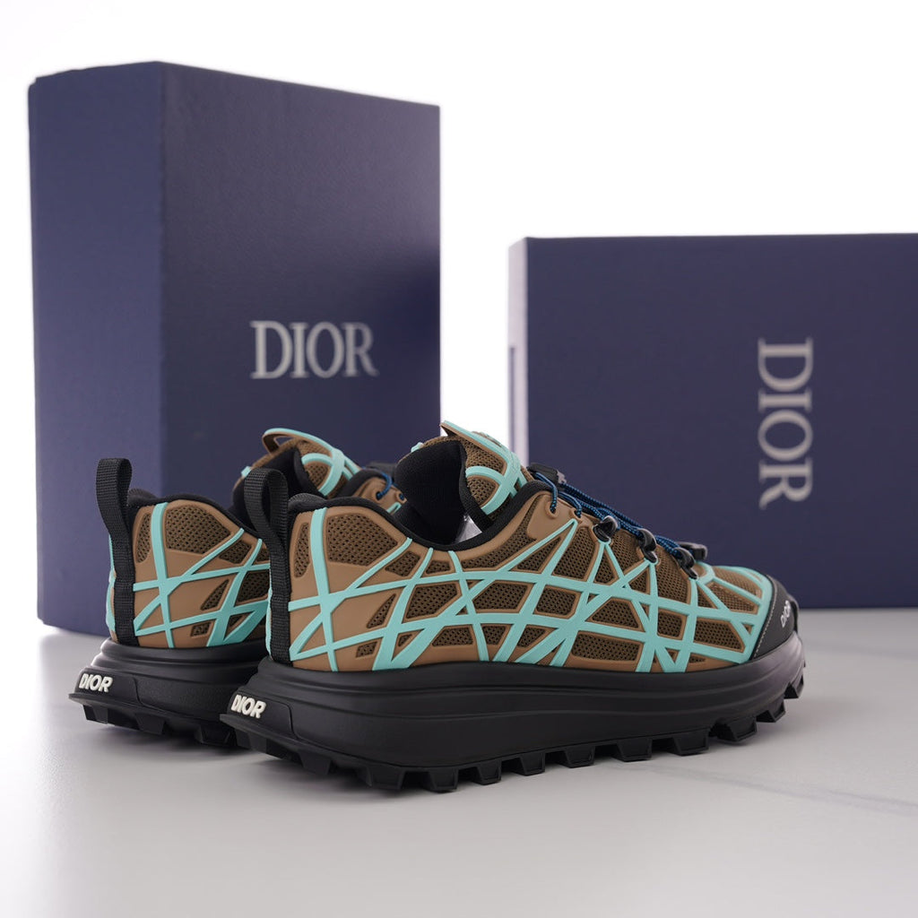 CD B31 SNEAKER BROWN AND MINT MESH FABRIC