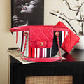 CHANEL 26S TOTE BAG 41 IN RED MULTICOLOR CANVAS AND CALFSKIN GOLD HARDWARE