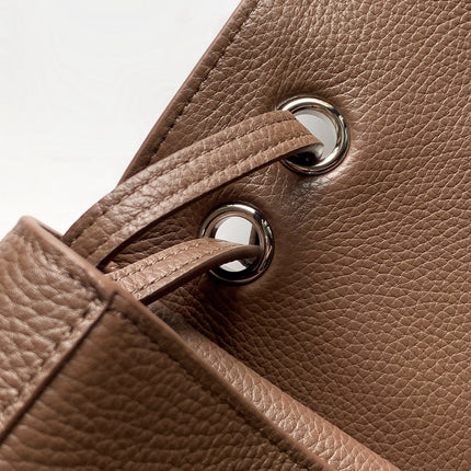 CHANEL 26S SOUPLISSIMO MAXI FLAP 39 IN BROWN GRAINED CALFSKIN SILVER HARDWARE