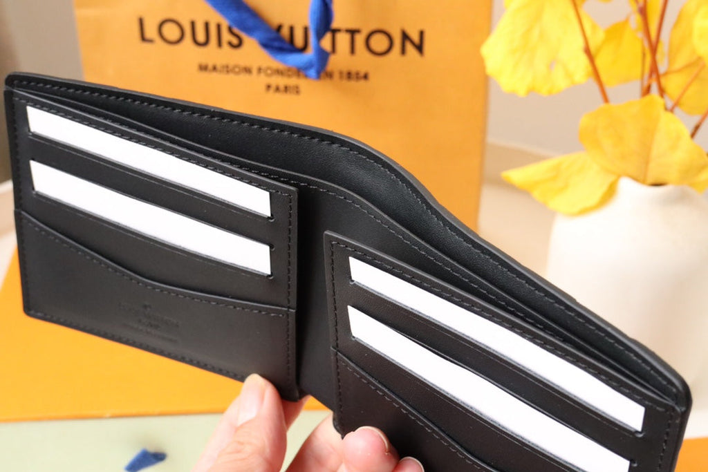LV 25S SLENDER WALLET 11 IN BLACK DAMIER INFINI CALFSKIN