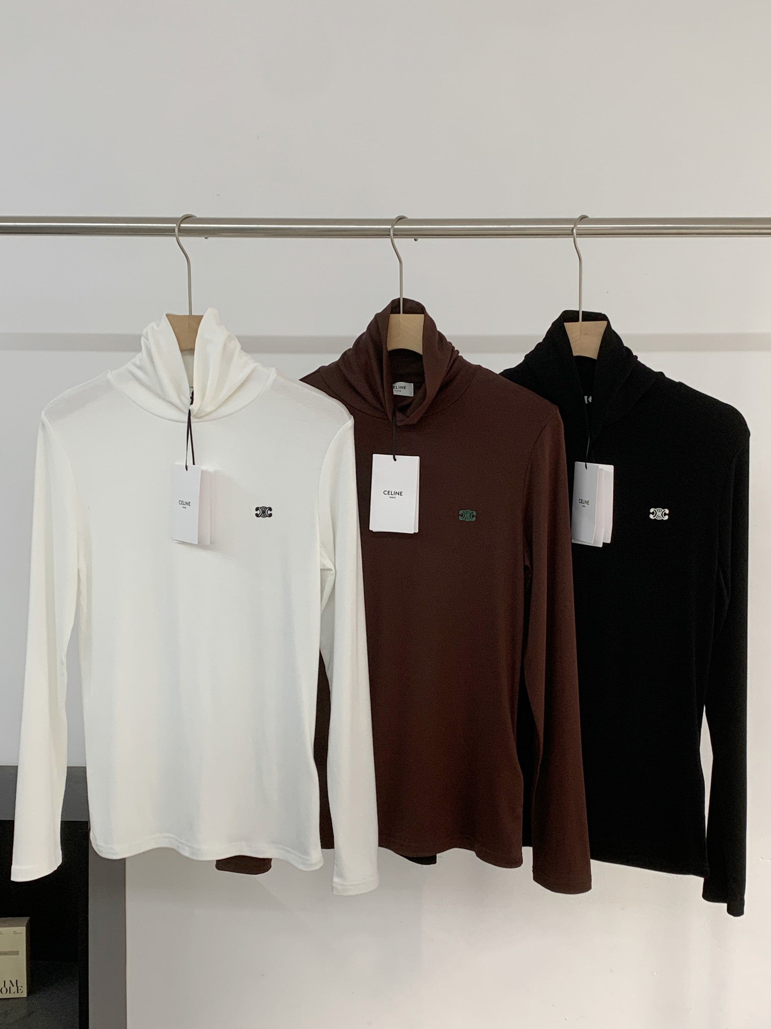 CELINE 25S EMBROIDERED LONG-SLEEVE T-SHIRT 0036
