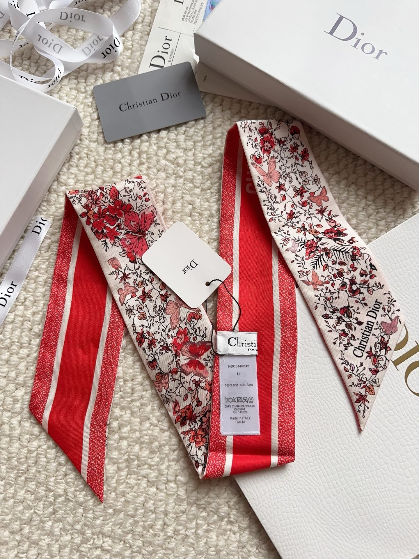 DIOR 26S SCARF 100CM IN SILK 295416