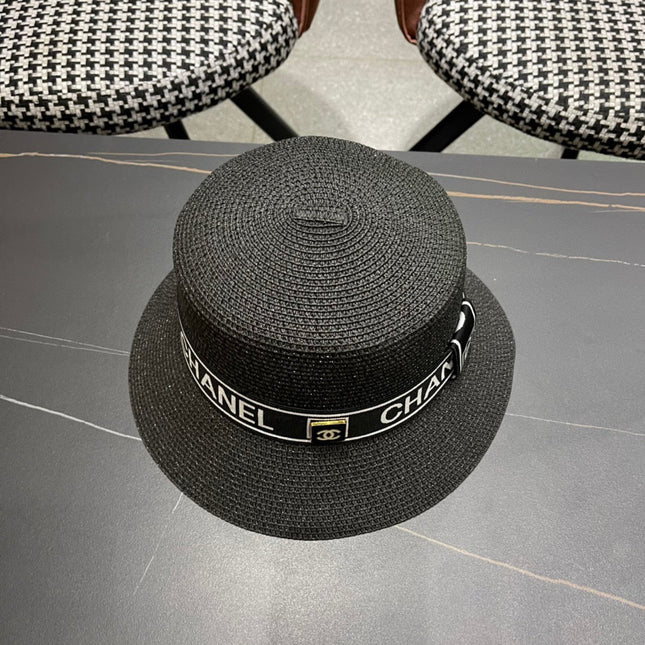 CHANEL 26S BOATER STRAW HAT 337950