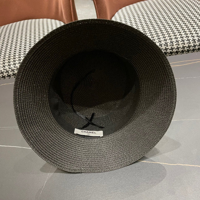 CHANEL 26S BOATER STRAW HAT 337950