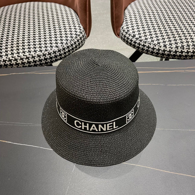 CHANEL 26S BOATER STRAW HAT 337950