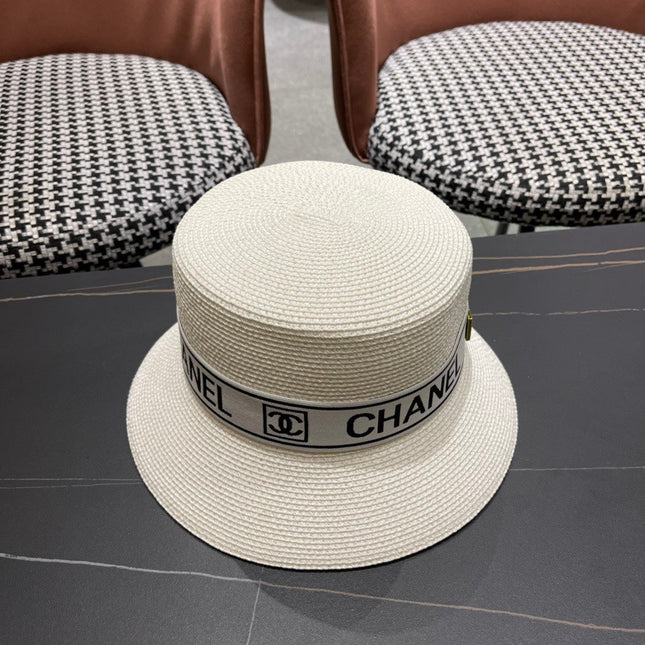 CHANEL 26S BOATER STRAW HAT 337951