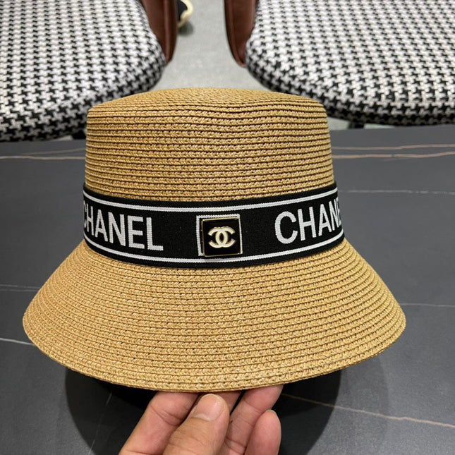 CHANEL 26S BOATER STRAW HAT 337949