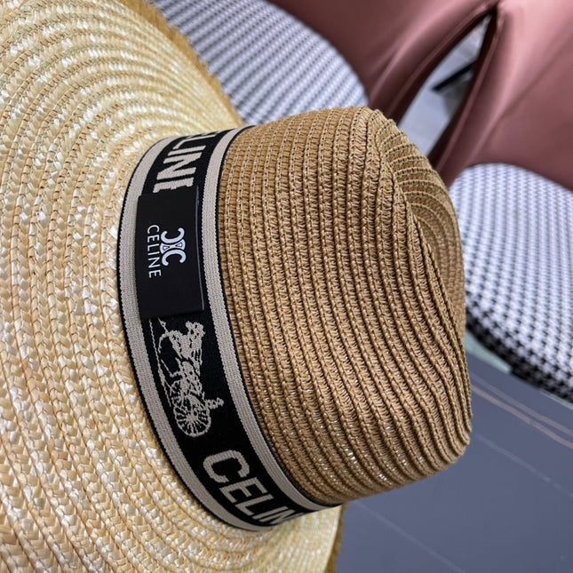 CELINE 26S WIDE-BRIM STRAW SUN HAT STYLE 139