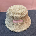 BUCKET HAT IN BEIGE FLEECE 436568