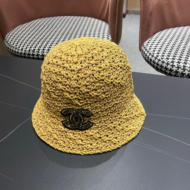 CHANEL 26S RAFFIA BUCKET HAT 335789