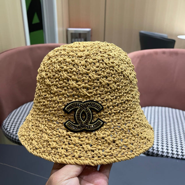 CHANEL 26S RAFFIA BUCKET HAT 335789