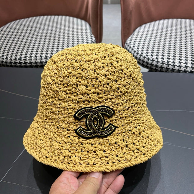 CHANEL 26S RAFFIA BUCKET HAT 335789