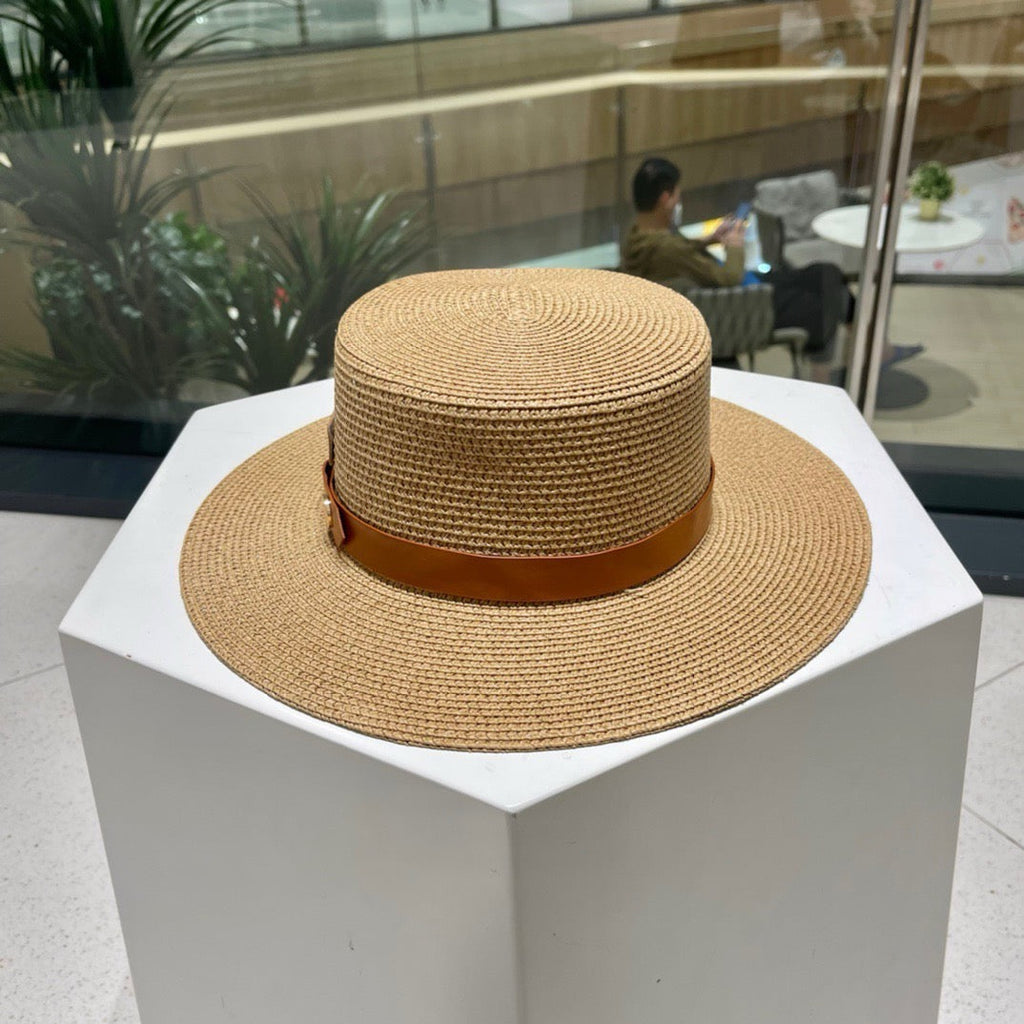 CELINE 26S STRAW BOATER HAT STYLE 142
