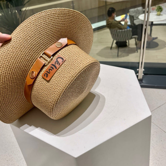 CELINE 26S STRAW BOATER HAT STYLE 142