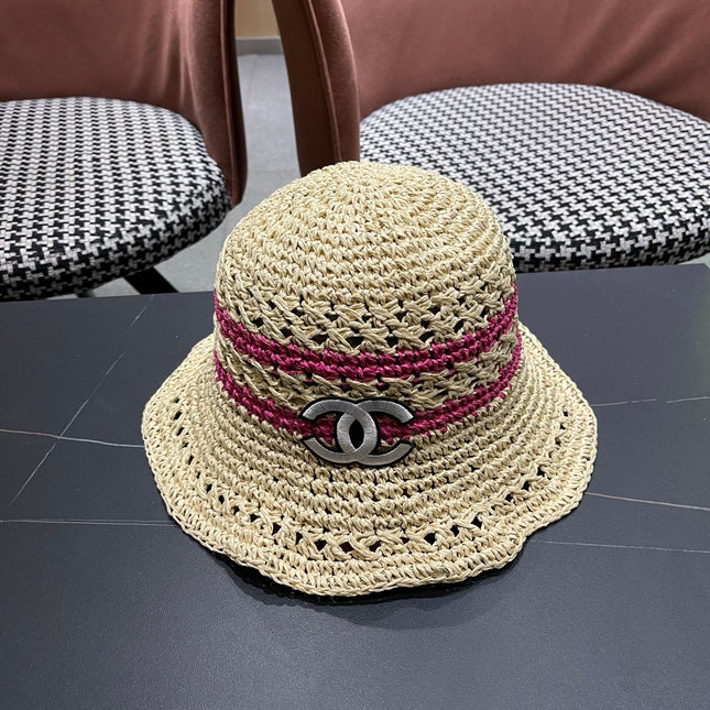 CHANEL 26S RAFFIA BUCKET HAT 335844