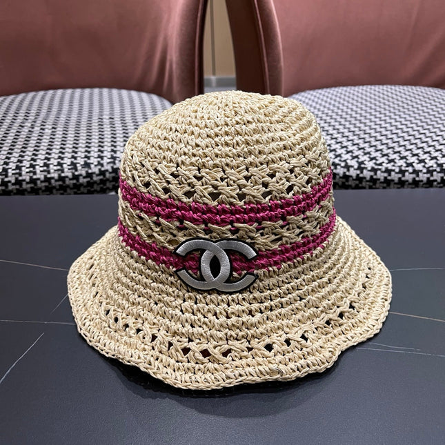 CHANEL 26S RAFFIA BUCKET HAT 335844