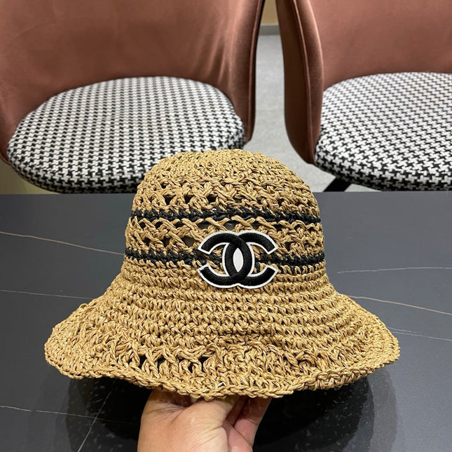 CHANEL 26S RAFFIA BUCKET HAT 335843
