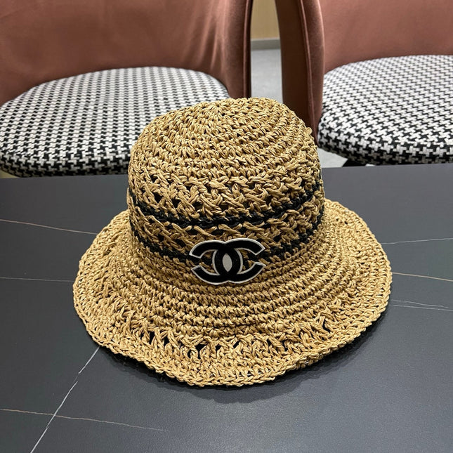 CHANEL 26S RAFFIA BUCKET HAT 335843