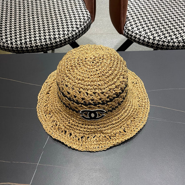 CHANEL 26S RAFFIA BUCKET HAT 335843