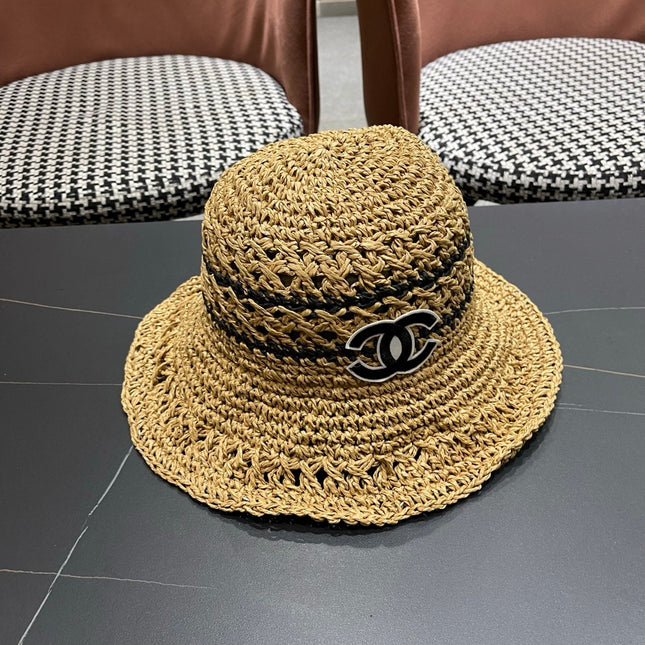CHANEL 26S RAFFIA BUCKET HAT 335843